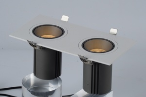 Spot éclairage <span class=keywords><strong>Double</strong></span> tête Anti-éblouissement intérieur encastré carré Led Downlight haute qualité 16W carré Led Spot lumière pour projet - Product Image 5