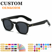 Lunettes de soleil tendance style rétro urbain, de marque de luxe célèbre, avec logo personnalisé et rivets, pour hommes et femmes