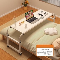 Mesa de Noche, Escritorio para Computadora de Dormitorio, Escritorio de Estudio Móvil, Mesa para Usar en la Cama, Escritorio de Estudio Ajustable para Estudiantes