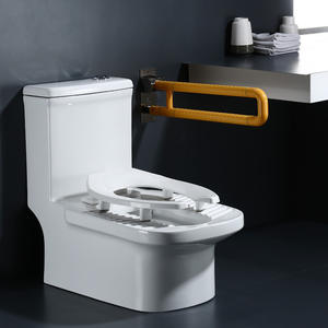 โถชักโครกใช้ได้สองแบบนั่งหรือนั่งยองเซรามิกแบบชิ้นเดียว & ห้องน้ำแบบนั่งลงโดยไม่ต้องใช้กาลักน้ำปรับปรุงใหม่ - Product Image 6