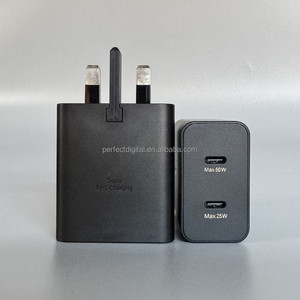 อะแดปเตอร์ชาร์จไฟแบบติดผนัง EP T5020 พอร์ต USB-C คู่ สายชาร์จ Type-C อะแดปเตอร์แปลงไฟสำหรับเดินทาง 50W สำหรับ <span class=keywords><strong>Samsung</strong></span> S25 S24 S23 - Product Image 4