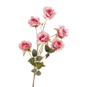 6 Cabezas de Rosas Artificiales Azules de Plástico PVC, Flores de Seda con Tacto Natural para Decoración de Bodas y Hogar - Product Image 4