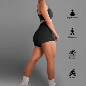 Custom Sample Quick Dry Fitness Sports Bra 2 Pieces Workout Clothing High Waisted Gym Shorts Yoga Sets - Product Image 5