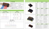 Konektor Kotak Kabel AOSI Automotive 1-In Multi-Out DIN Rail-Mounted dengan Kontak Tembaga 300V, Housing Plastik, Tipe Male