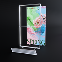 Support de caisson lumineux portable pliable en aluminium avec éclairage LED ignifuge pour stands de salon professionnel et publicité