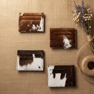 Boshiho Real Cowhide Fur Leather <b>Wallet</b> New Design Stylish Multi Uses Western Hot Sale Real Cowhide <b>Small</b> Card Holder <b>Wallets</b> - Product Image 5