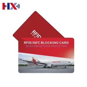 Fácil de llevar nuevo diseño RFID bloqueo protector de tarjeta de crédito 13,56 MHz NFC Tarjeta de bloqueo