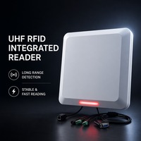 Lecteur RFID UHF intégré avec antenne industrielle 6dBi, longue portée, système d'automatisation de stockage de données