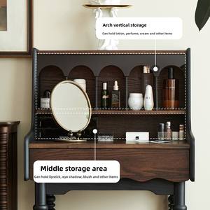 Coiffeuse en bois massif rétro français moderne <span class=keywords><strong>de</strong></span> <span class=keywords><strong>Sammy</strong></span> éclairée meubles <span class=keywords><strong>de</strong></span> chambre à coucher petit appartement américain coiffeuse médiévale - Product Image 5