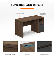 GENOVA Bureau convertible pour 1 personne Nouveau design moderne et luxueux de table pour le personnel Dernières Furniture-66B1407 de bureau & 66B1207