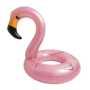 60# Great Pool Float Toys Pink Inflatable flamingo pool float Swimming ring for kids summer fun, summer pool parties decorations