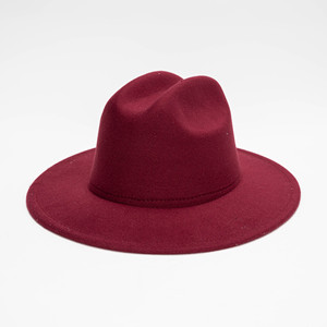 Sombrero <span class=keywords><strong>de</strong></span> Ala Ancha Plana 100% <span class=keywords><strong>Lana</strong></span> al por Mayor en Stock, Versátil Sombrero <span class=keywords><strong>de</strong></span> Moda Primavera para Hombre y Mujer, Ideal para Fiestas y Uso Casual al Aire Libre - Product Image 6