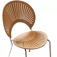 Nordique rétro maison coquille chaise en bois massif avec rouge Ins créatif Simple maquillage lumière luxe salon canapé pour les loisirs