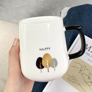 Taza de Cerámica con Tapa y Cuchara <span class=keywords><strong>para</strong></span> Hombre; Taza <span class=keywords><strong>para</strong></span> Agua <span class=keywords><strong>para</strong></span> Uso Doméstico; Juego de Desayuno Lindo y Creativo <span class=keywords><strong>para</strong></span> Parejas - Product Image 2