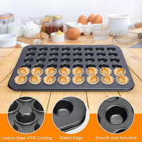 Mini moule à muffins de 48 tasses petit moule à cupcake en acier au carbone moule à muffins antiadhésif pour la cuisson accessoire de cuisson