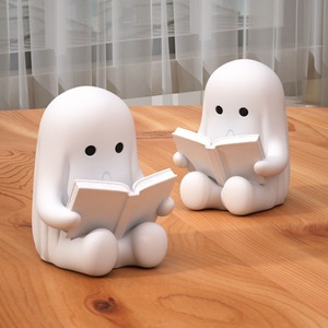 Figura Decorativa de Fantasma de Plástico para Lectura, Adorno Ecológico para Escritorio, Portalápices, Regalo para Halloween y Navidad - Product Image 1