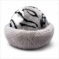 Chapeau d'hiver de luxe personnalisé en fausse fourrure pour femme, bonnet cosaque moelleux avec bordure en fourrure veloutée, confortable style scandinave Hygge