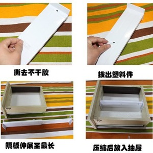 Livivo Expandable <b>Drawer</b> Dividers 2Pc Spring Loaded Plastic <b>Storage</b> Organizers For <b>Drawers</b> Neatening - Product Image 3