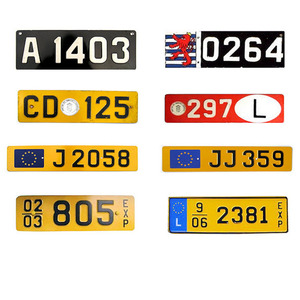 Plaques d'immatriculation du Luxembourg Plaques d'immatriculation vierges en aluminium de voiture à sublimation en relief personnalisées - Product Image 1