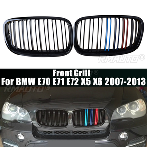 สำหรับ BMW E70 E71 E72 X5 X6 ปี 2007-2013 กระจังหน้ารถยนต์ทรง M Performance แบบเส้นคู่ สำหรับตกแต่งรถยนต์ - Product Image 1