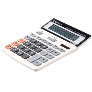 คอมิกซ์ ซี-1200 เอชเครื่องคิดเลขอิเล็กทรอนิกส์ 12 หลัก เครื่องคิดเลขตั้งโต๊ะพลังงานแสงอาทิตย์ สำหรับใช้ในสำนักงานและนักเรียน - Product Image 3