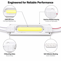 Guirlande lumineuse étanche 6 LED COB IP65 avec lentille pour maison résidentielle, enseigne publicitaire commerciale, module LED COB DC 12V 24V