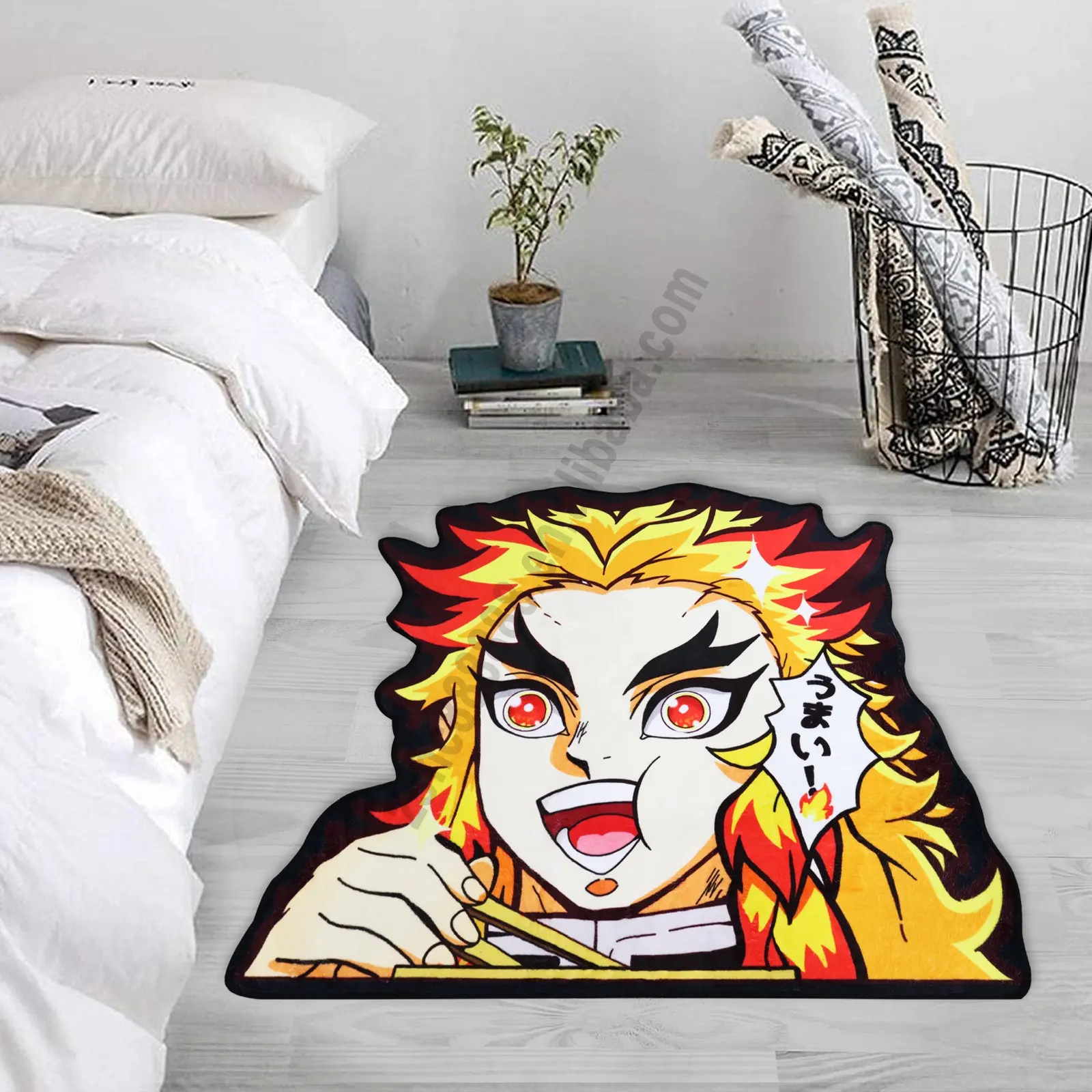 Desain baru karpet Anime lembut anti-selip karpet pintu karakter Manga bentuk khusus lucu keset ruang tamu