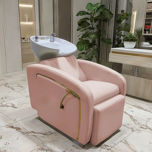 เก้าอี้สระผมและร้านทำจากหนัง ODM มีอ่างล้างจานแชมพูแบบหมุนเวียนน้ำสำหรับร้านเสริมสวย - Product Image 6