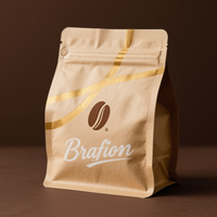 Sachet Doypack Personnalisé de Luxe avec Fermeture Éclair, en Feuille Métallique, Qualité Alimentaire, pour Snacks Haut de Gamme, Chocolat, Café, OEM