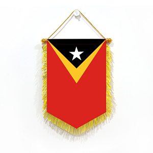 Drapeaux de voiture miniatures 20x30cm en gros, drapeaux du Timor Oriental, décoration murale, impression numérique, petits ornements, accessoires de présentation suspendus - Product Image 1