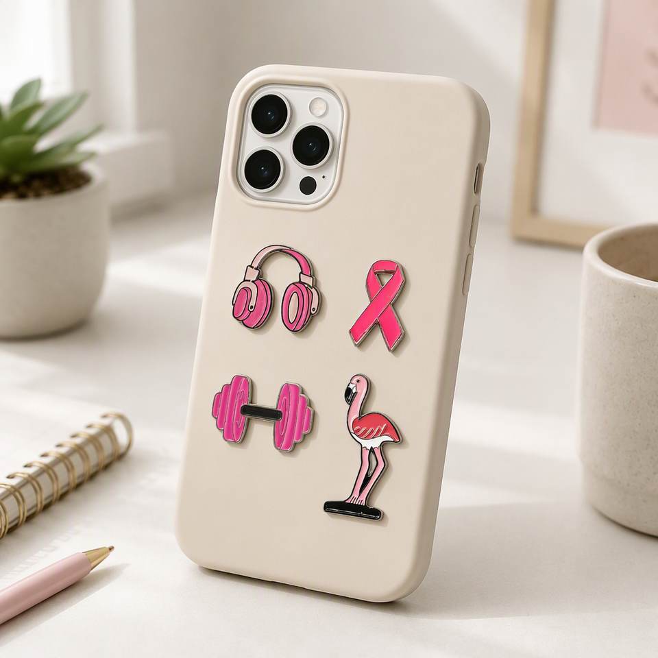Custom Pink Cute Arabic Theme Metal Phone Stickers| Alibaba.com