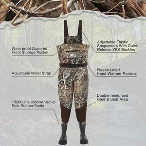 Bottes <span class=keywords><strong>de</strong></span> <span class=keywords><strong>chasse</strong></span> respirantes pour hommes 8 Fans avec isolation 1000G et doublure isolante amovible Duck (Next Camo 8-14) - Product Image 2