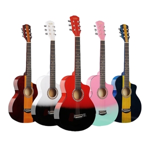 Nouveau tilleul de <span class=keywords><strong>guitare</strong></span> acoustique de 38 pouces avec <span class=keywords><strong>peinture</strong></span> de couleur de puzzle de finition brillante pour que les débutants apprennent la <span class=keywords><strong>guitare</strong></span> - Product Image 1