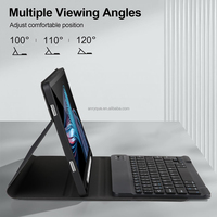 Keyboard Case Baru untuk Tab A9 Plus 11 Inch, Keyboard Nirkabel Lepas Pasang dengan Case Magnetik dan Tempat S Pen