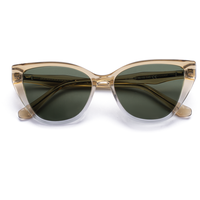 Lunettes de soleil unisexes Elan Optical SYB6207 de haute qualité, monture œil-de-chat pleine monture sans peinture, monture en acétate naturel parfumé