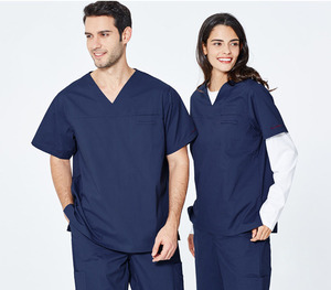 ANNO Unisex grigio Navy bidirezionale Stretch Medical scrub tessuto chirurgico da medico per abbigliamento da lavoro uniformi ospedali per uomo - Product Image 6