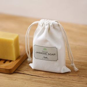 Custom Packaging Drawstring Soap <b>Bag</b> Cotton Pouch <b>Bag</b> Cotton <b>Bag</b> With Double Cotton <b>String</b> for Jewelry Package - Product Image 4