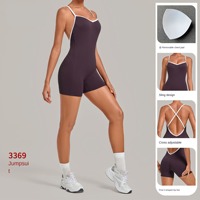 Combinaison de yoga intégrale moulante pour femme, nouveau style, en Spandex/Nylon, anti-transpiration, patchwork color-block, croisement croisé