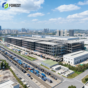 Centre logistique professionnel à haute efficacité énergétique, bâtiment en structure acier industrielle, entrepôt, atelier - Product Image 1