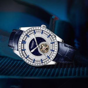 Montres mécaniques automatiques de luxe personnalisées pour hommes, avec diamants creux, 2025 - Product Image 3