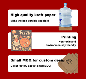 Đen sóng Kraft Giấy hộp bánh <span class=keywords><strong>pizza</strong></span> với lá biểu tượng tùy chỉnh miễn phí UV bảo vệ Matt cán bao bì thực phẩm hộp bánh <span class=keywords><strong>pizza</strong></span> - Product Image 6