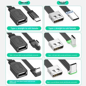 สายดาต้า Type-C เป็น USB-A OTG พร้อมปลอกซิลิโคนแบบโค้ง สำหรับแท็บเล็ต โทรศัพท์ และแฟลชไดรฟ์ USB - Product Image 2