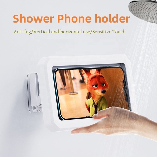 Waterproof Wall-Mounted Shower Phone Holder Anti-Fog Bathroom Phone Case Touch-Screen Waterproof Phone Box