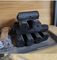 Charbon de coco de qualité supérieure en forme de hexagone pour barbecue, camping en plein air, grillades, longue durée de combustion, OEM d'Inde