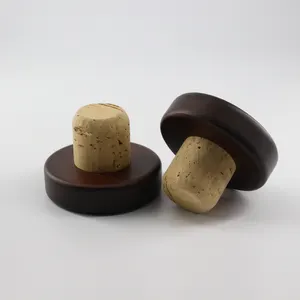 Factory Customize Natural Cork Synthetic Lid Wood Stoppers Cork Stoppers