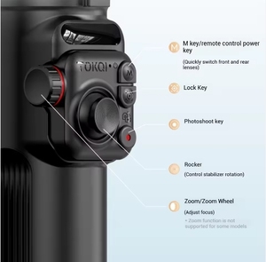 TOKQI M03 Obsidian AI, Soporte Antivibración con Rotación de 360 Grados, Palo Selfie Plegable y Portátil <span class=keywords><strong>para</strong></span> Teléfonos Móviles, Gimbal de Mano <span class=keywords><strong>para</strong></span> Cámara - Product Image 2