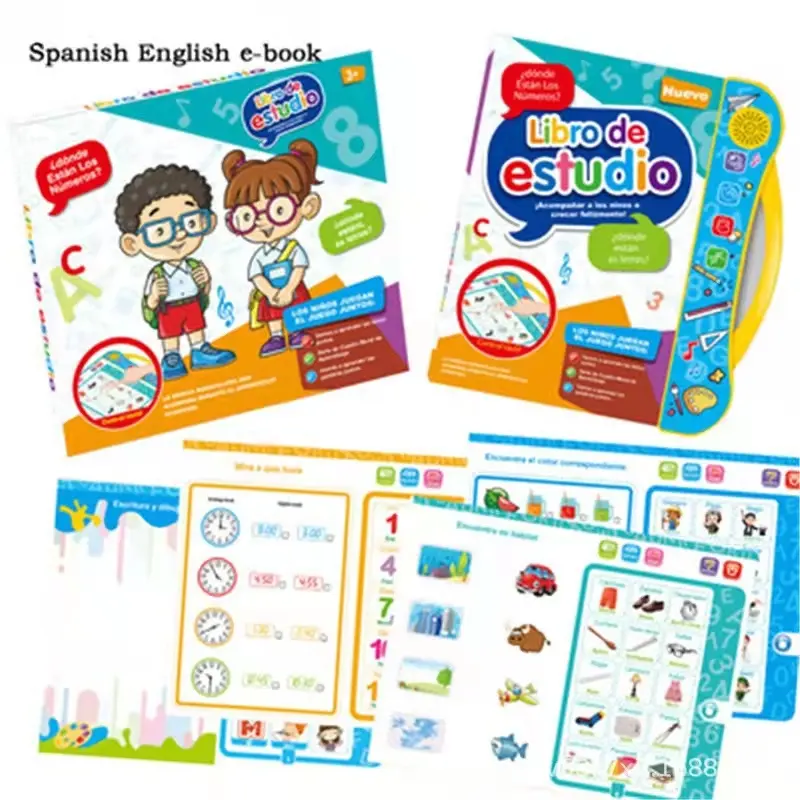 Early Education Enlightenment Learning Toys Intelligent Spanish-English Language Study Learning E-Book Educational Toys