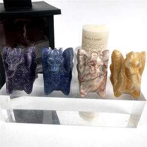 Commercio all'ingrosso di cristallo artigianato intagliato a mano animali a forma di pietra naturale rosa drago di quarzo per la decorazione - Product Image 3