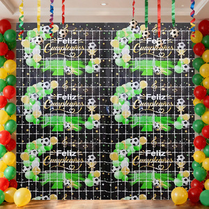 Cortina de Lluvia Decorativa con Temática de Fútbol Español para Fiestas de Cumpleaños - Product Image 2