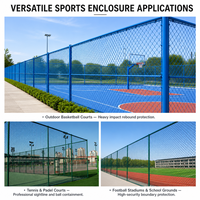 Clôture de terrain de tennis de 4 m de haut avec poteaux galvanisés de 76x2,0 mm, poutres de 60x2,0 mm et panneaux de maille de 40 mm
